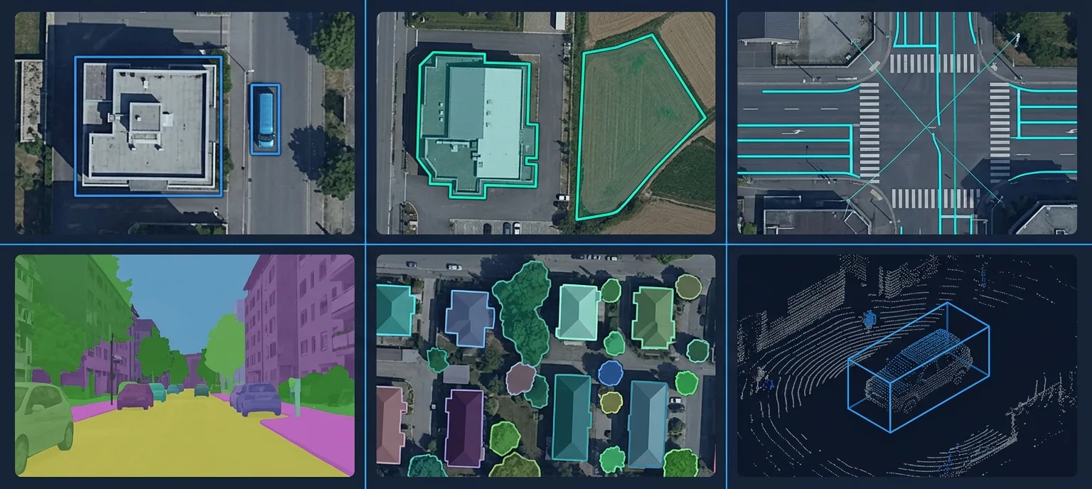 A visual grid showing each annotation technique