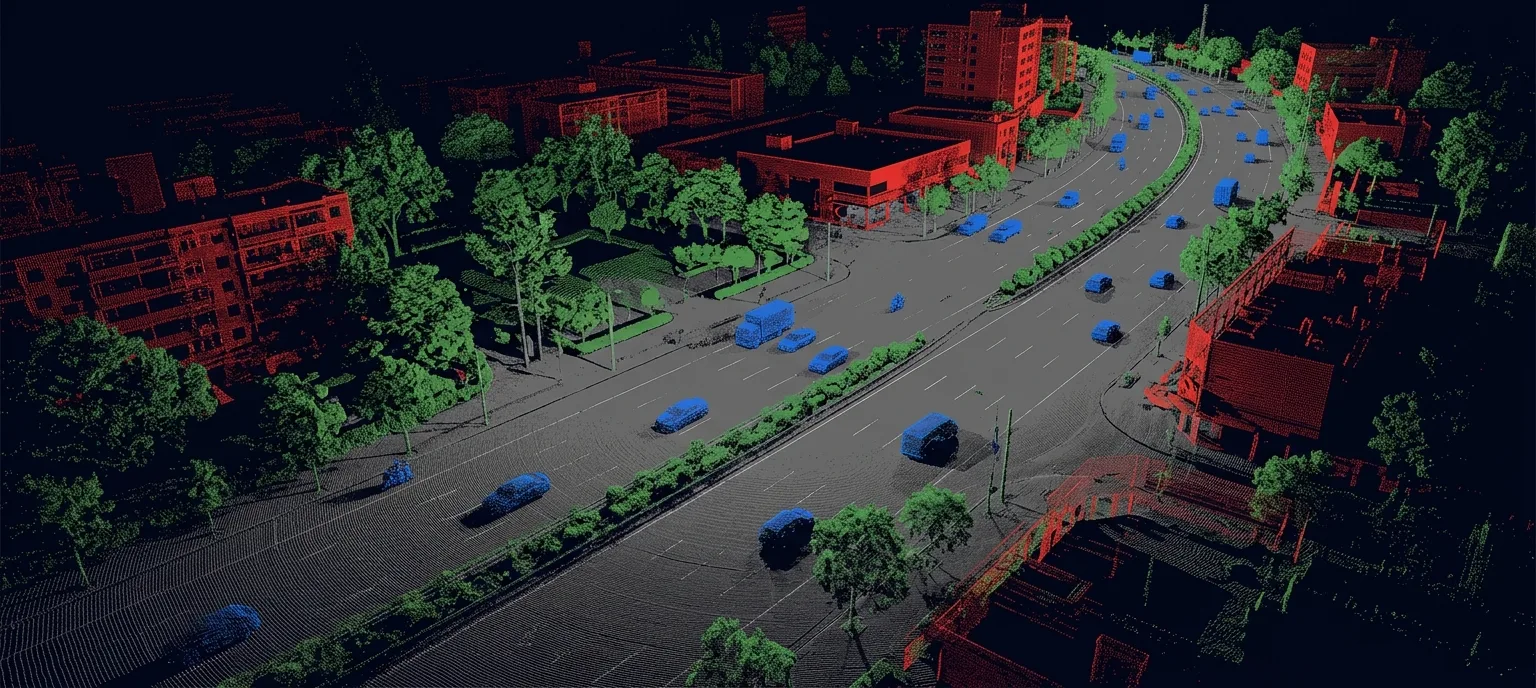 A LiDAR point cloud visualization